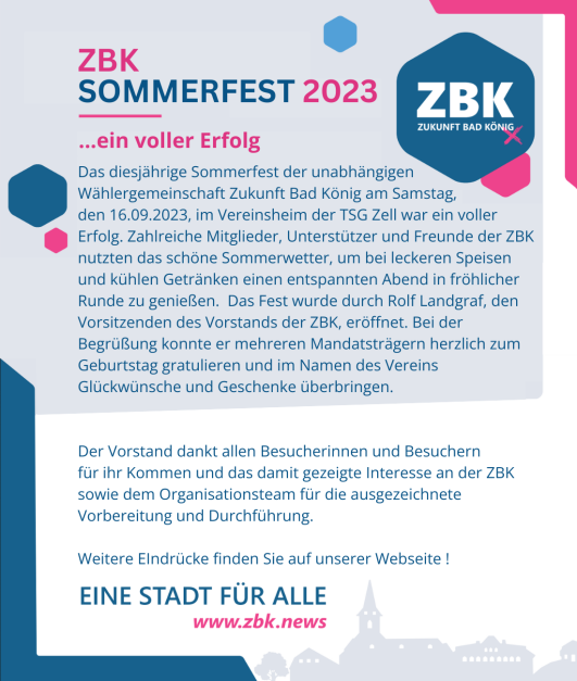 ZBK-Sommerfest-Erfolg